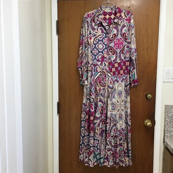 NEW Soft Surroundings Palmero Soho Maxi Dress - Picture 3 of 12